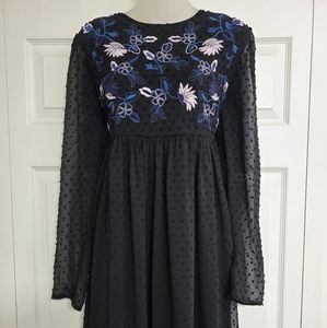 Kaari Blue Black Babydoll Dress - XL